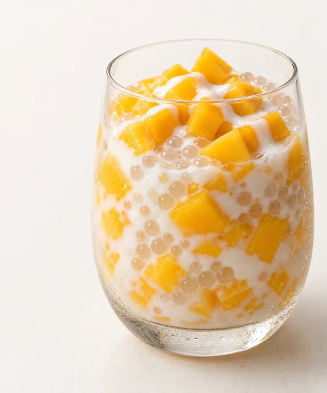 Chè xoài, dessert vietnamien à la mangue, au tapioca et au lait de coco