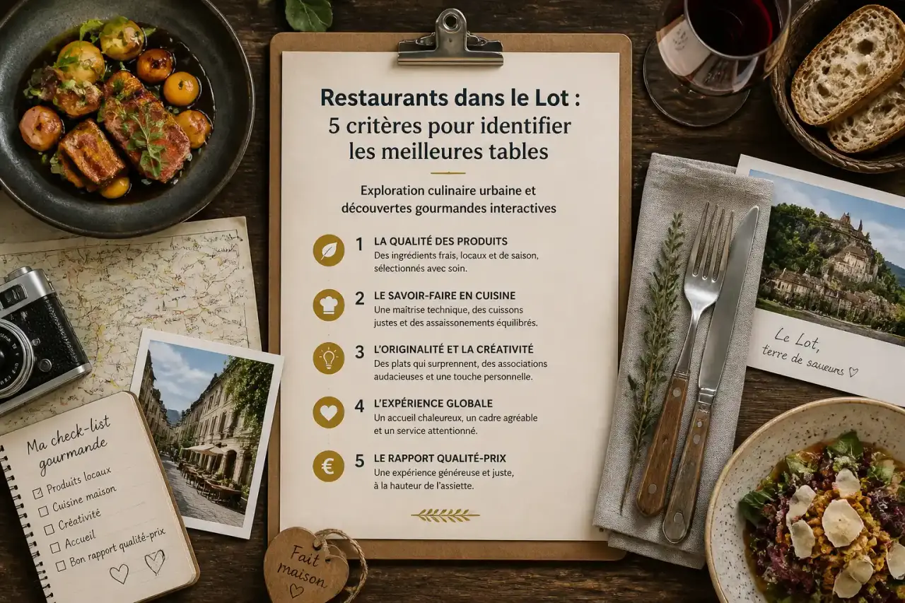Restaurants dans le Lot : 5 critères pour identifier les meilleures tables