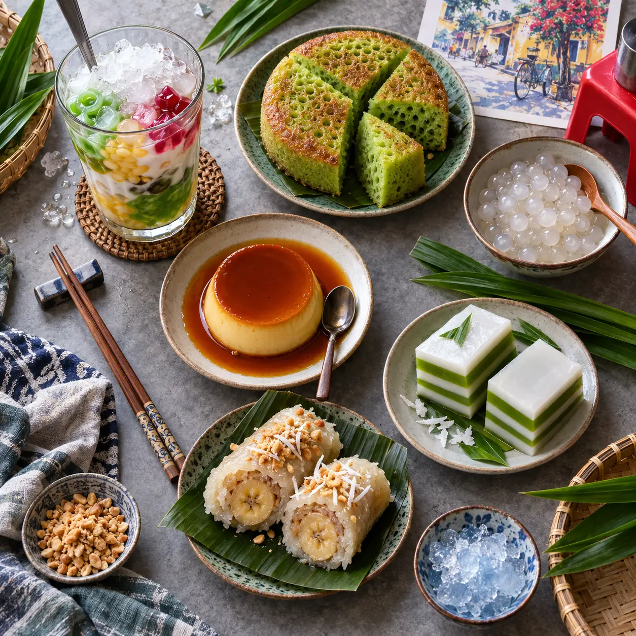 Dessert vietnamien : 6 textures à goûter, du chè glacé au gâteau nid d’abeilles