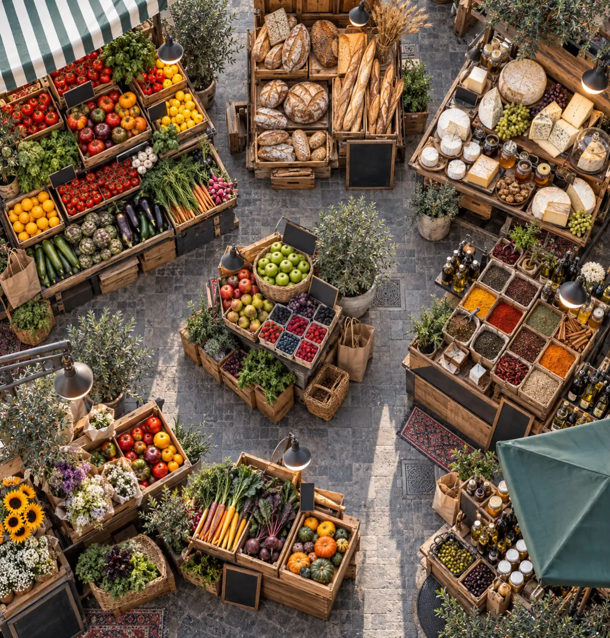 Les étals de marché gagnent en visibilité avec du relief et un matériel adapté