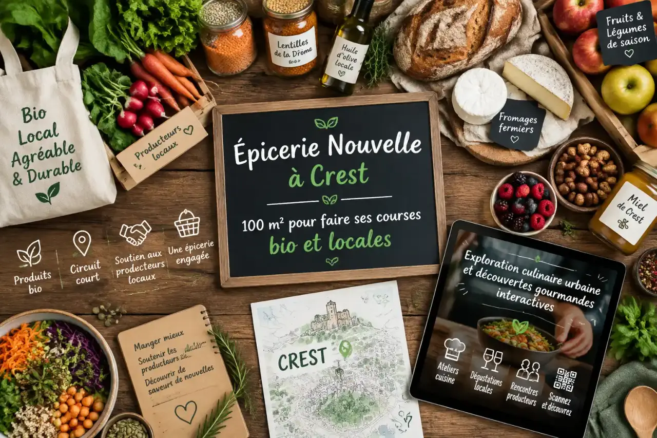 Épicerie Nouvelle à Crest : 100 m² pour faire ses courses bio et locales