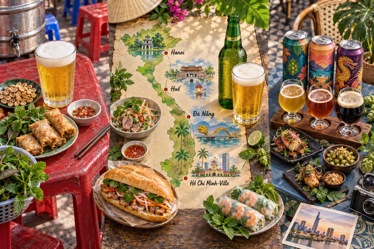 Bière vietnamienne : laquelle choisir entre Bia Hoi, Saigon et craft beer selon la ville ?