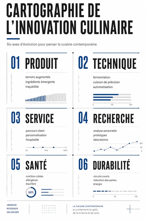 Cartographie de l’innovation culinaire : produit, technique, service, recherche, santé et durabilité
